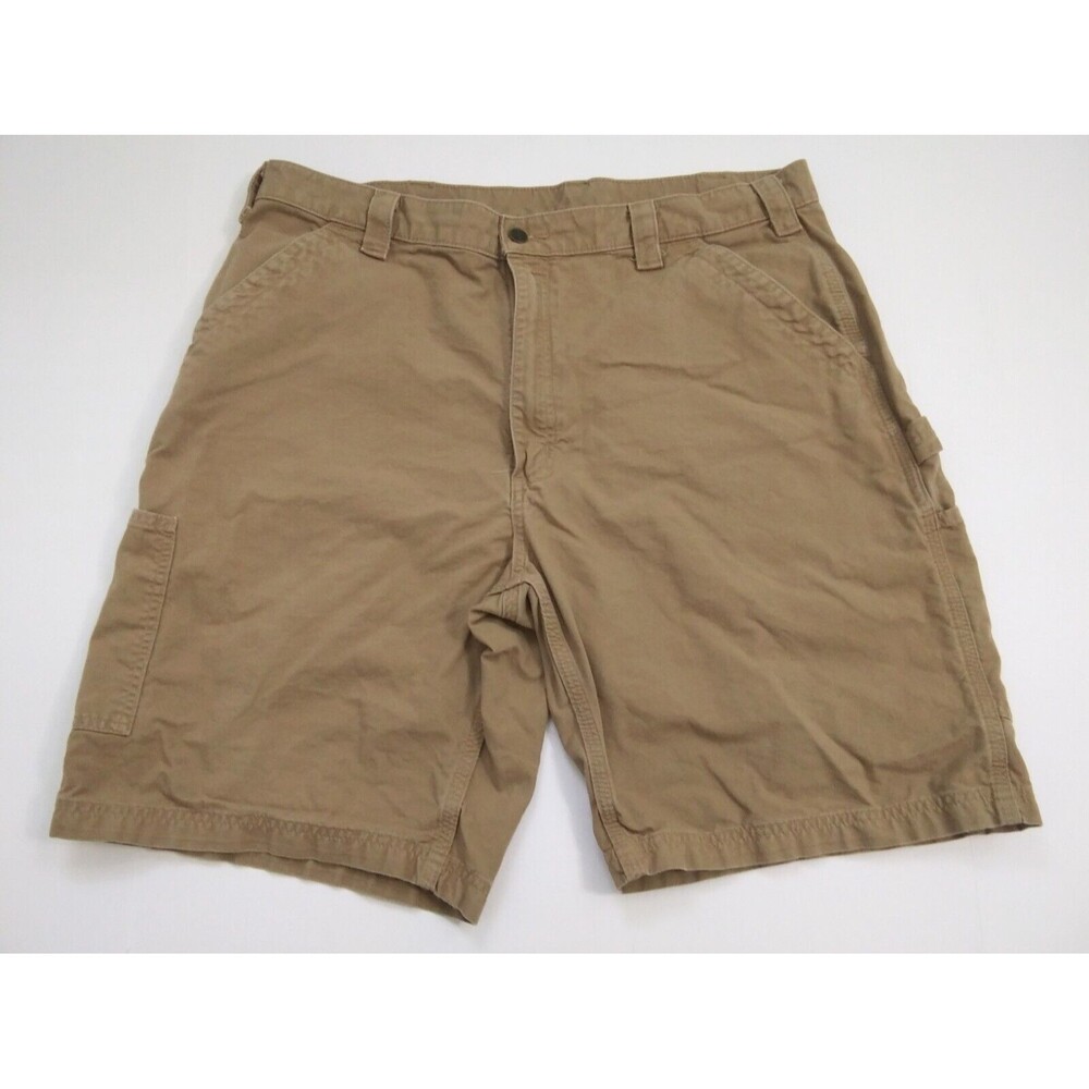 Carhartt Men's Size 40 Original Fit Carpenter Canvas Utility Khaki Shorts B147